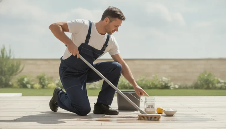 astuce de grand-mère pour nettoyer une terrasse en bois