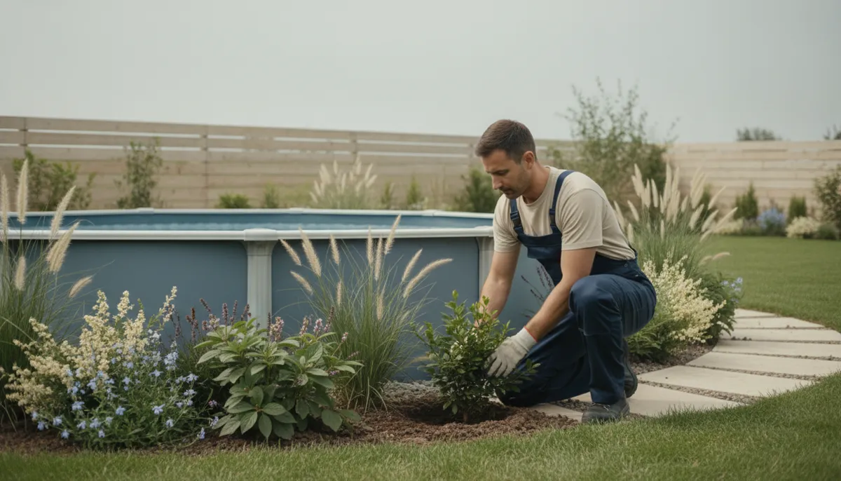 fondre la piscine dans le jardin grâce aux plantes