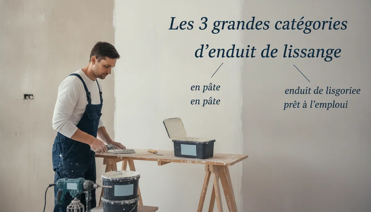 les 3 grandes catégories d'enduit de lissage