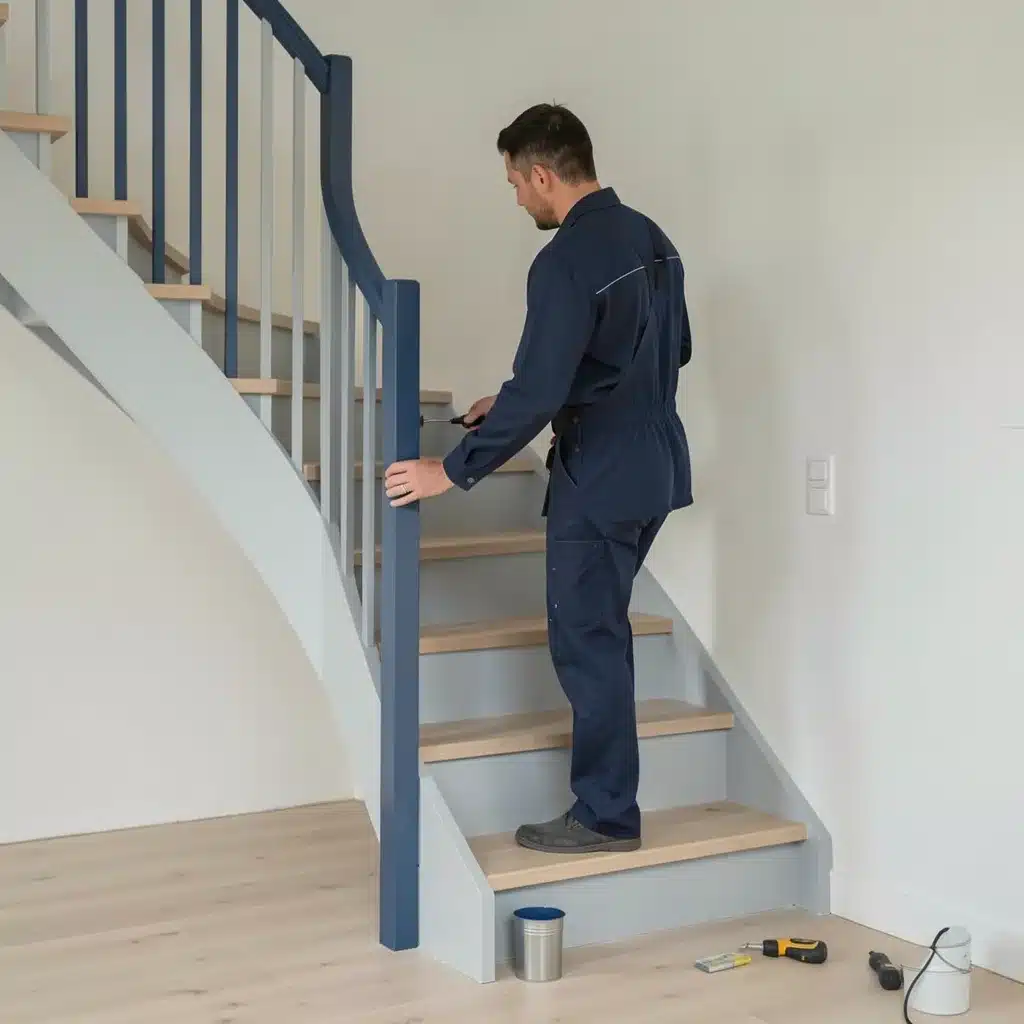 rénovation escalier bois peinture