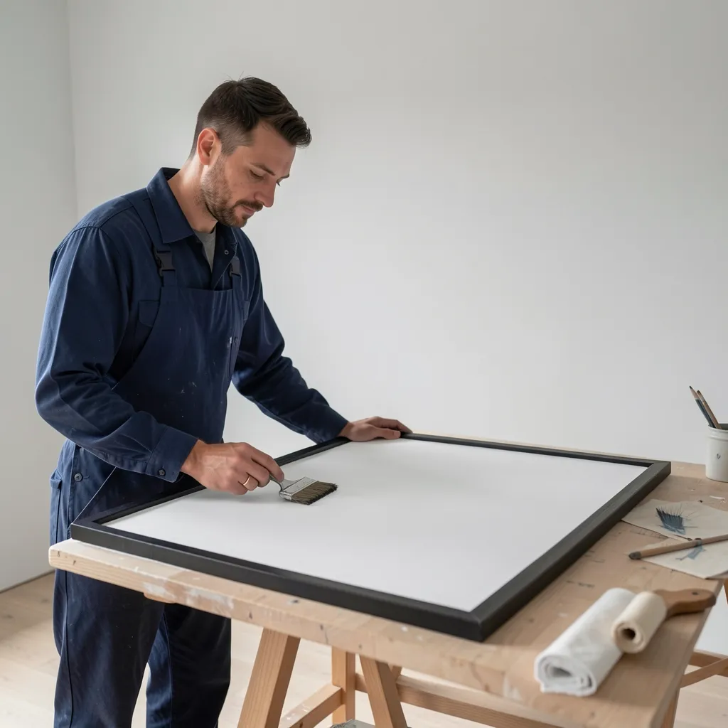 tableau peinture noir et blanc