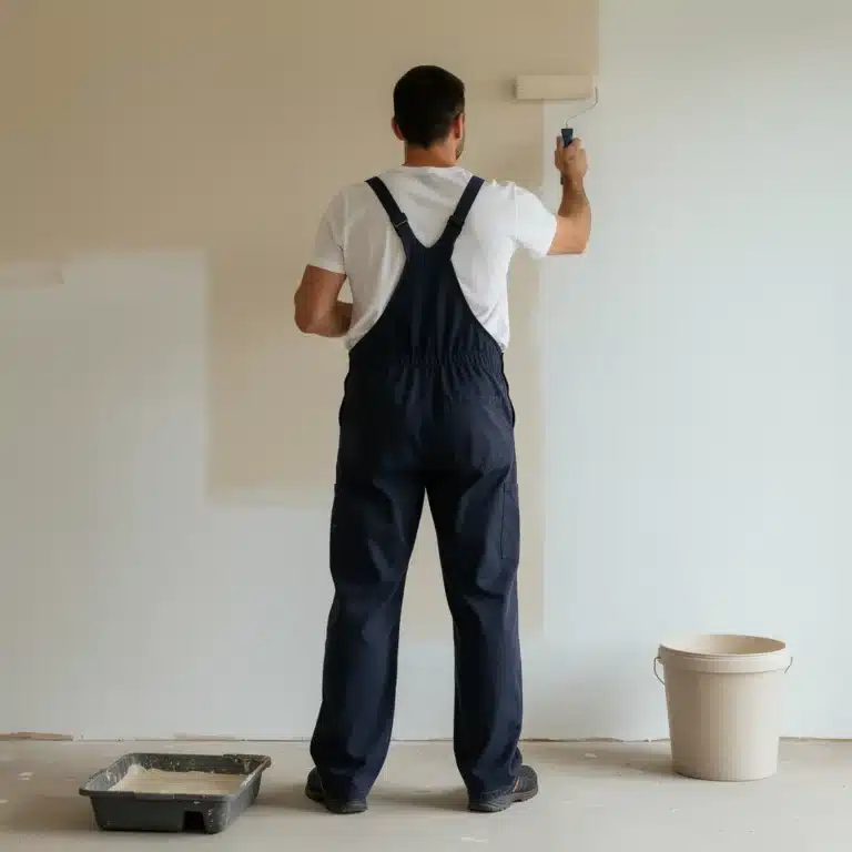 peinture blanche mur action