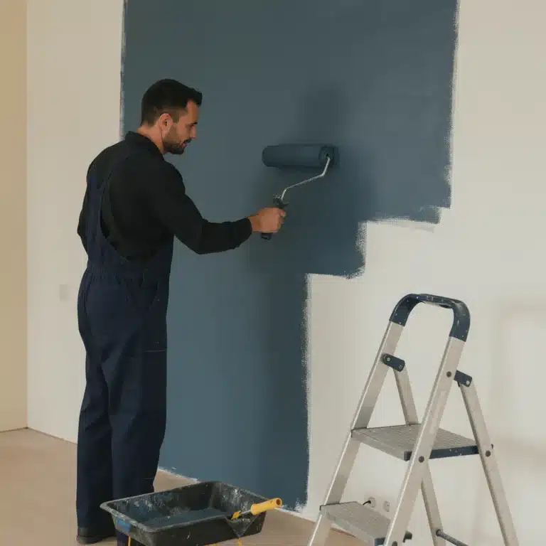 peinture mur salon moderne