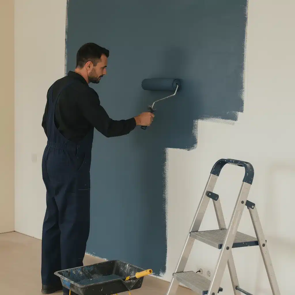 peinture mur salon moderne