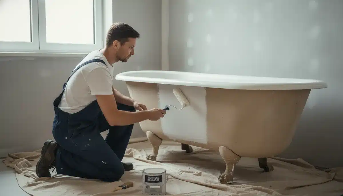 peinture pour baignoire en fonte