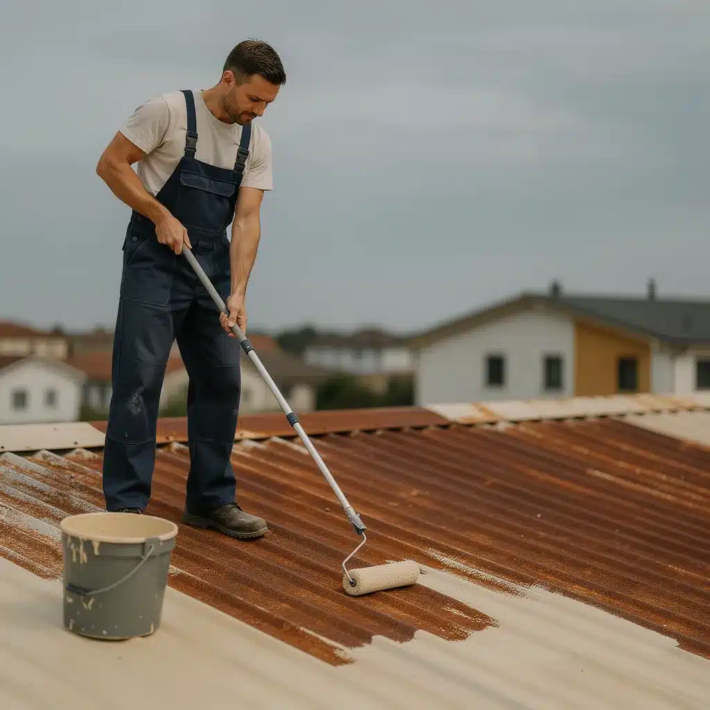 peinture toiture tole rouillée