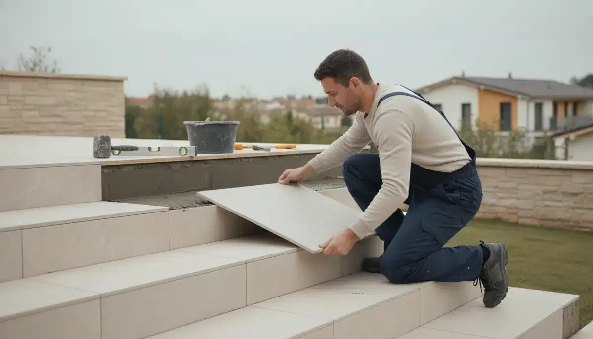 carrelage sur escalier exterieur