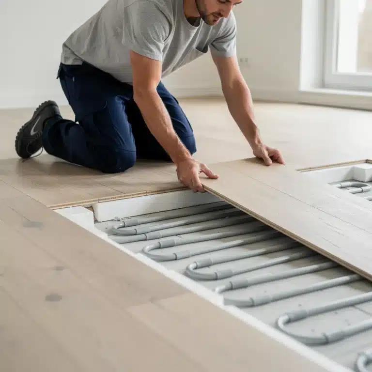 chauffage au sol sur parquet
