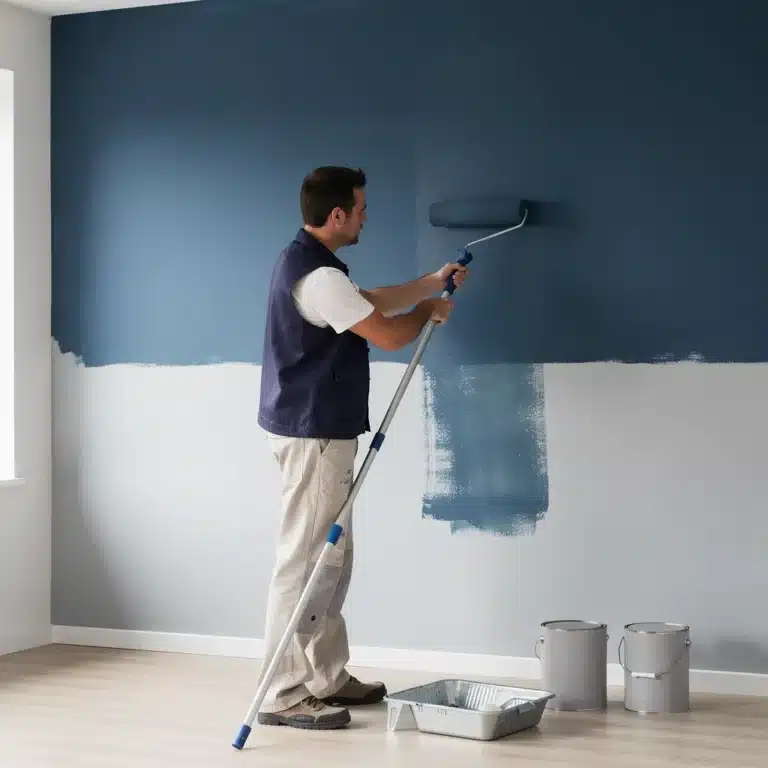 peinture bleu canard et gris