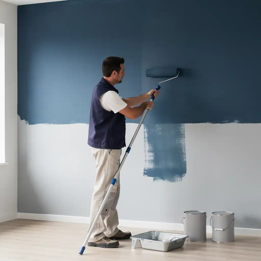 peinture bleu canard et gris