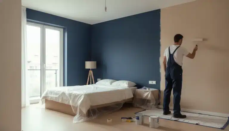 peinture moderne chambre adulte