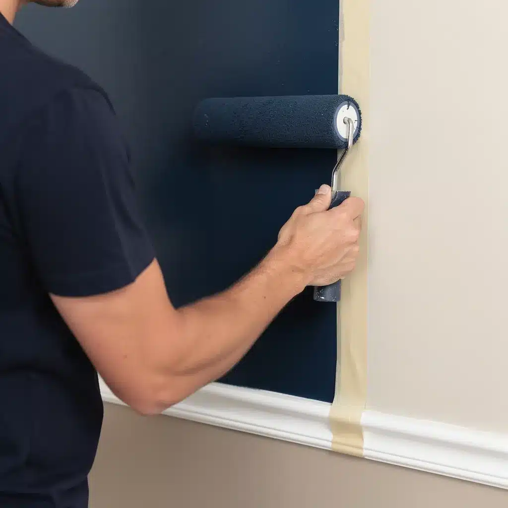 peinture mur avec scotch