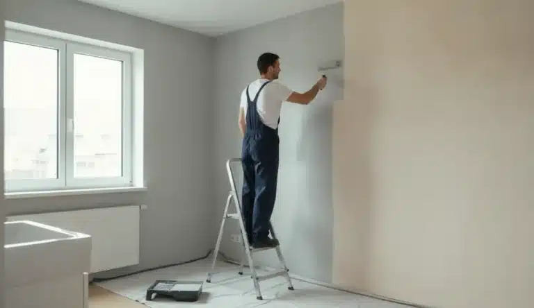 peinture salle de bain gris