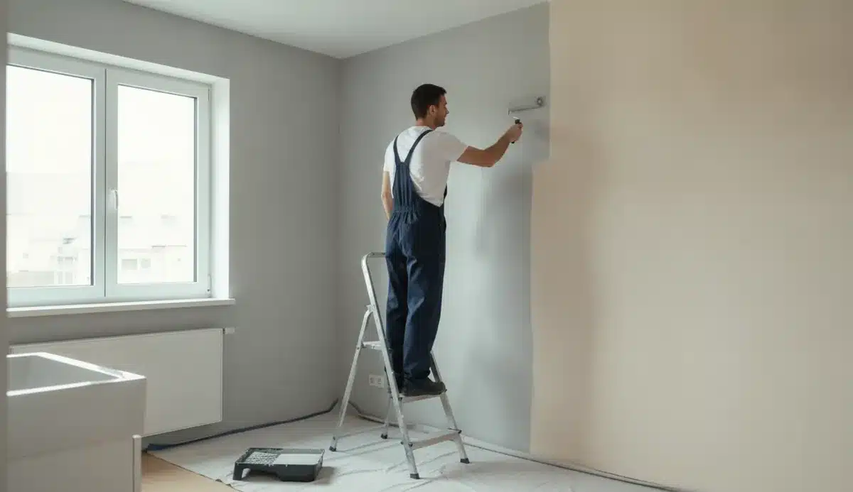 peinture salle de bain gris