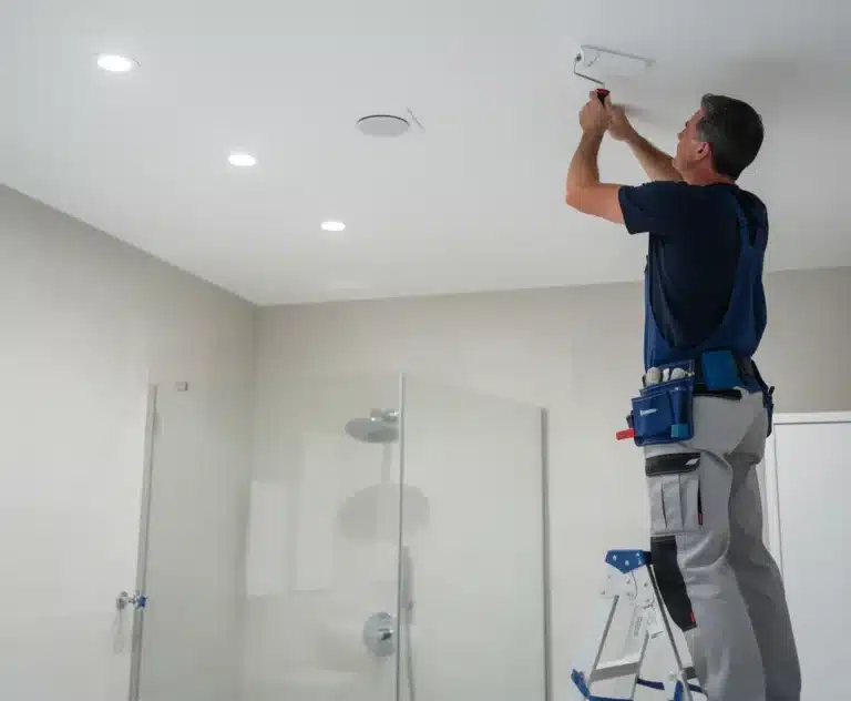 plafond de salle de bain