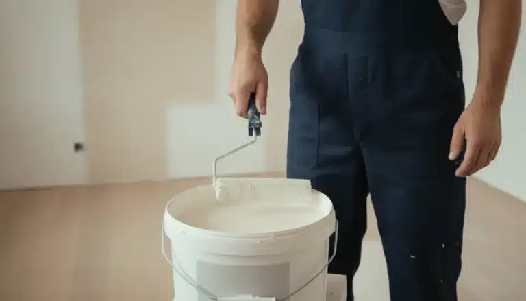 pot de peinture blanche action
