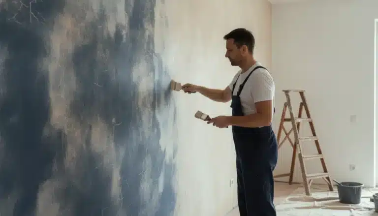 technique peinture mur effet vieilli