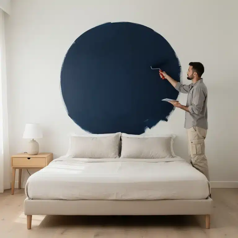 tete de lit peinture rond