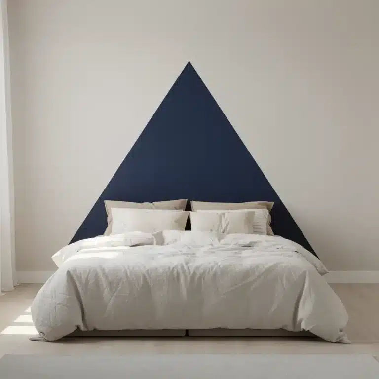 tete de lit peinture triangle