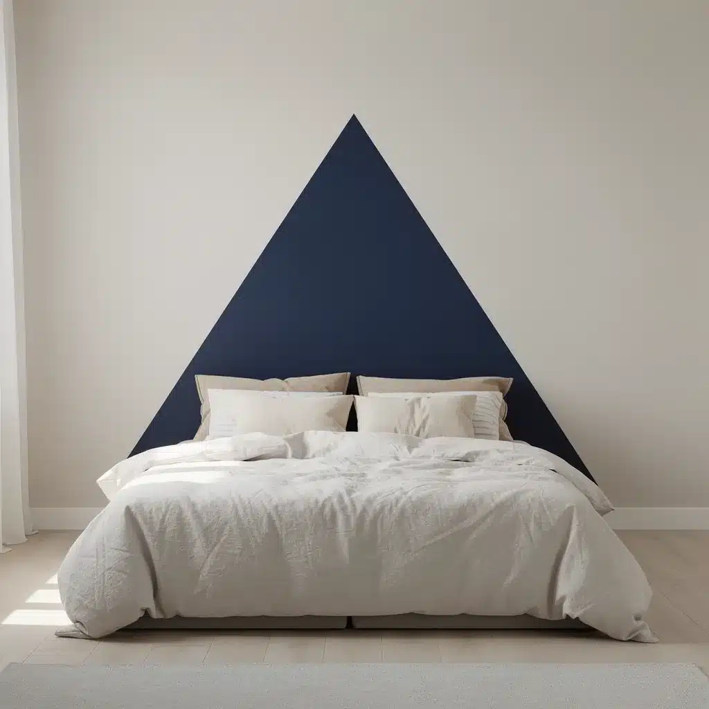 tete de lit peinture triangle