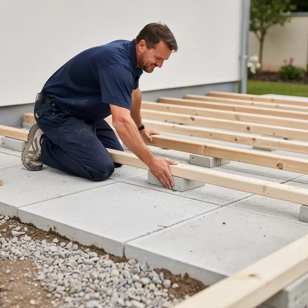 dalle béton pour terrasse bois