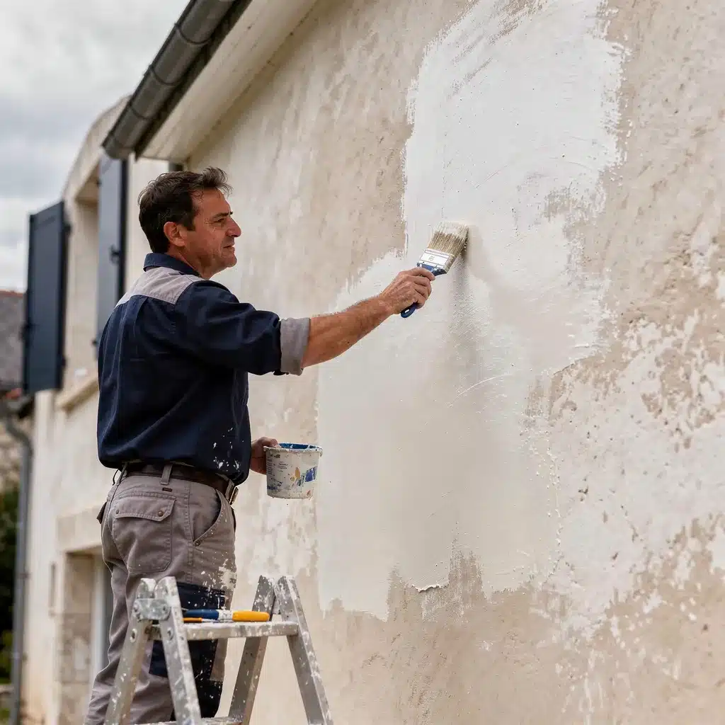 peinture facade a la chaux