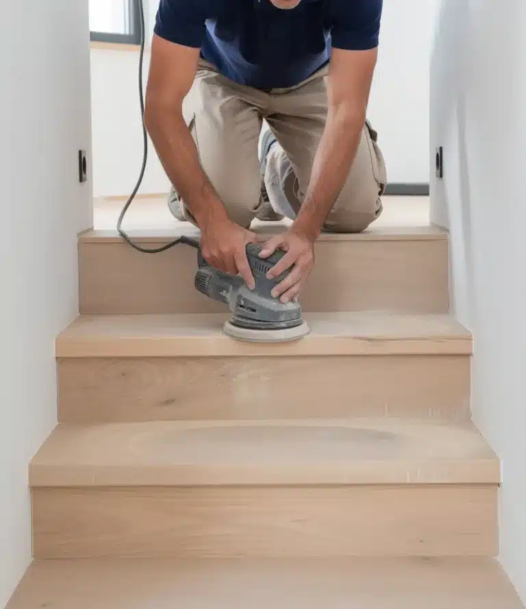poncer escalier en bois