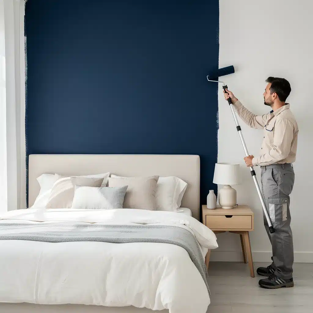 tete de lit peinture jusqu au plafond