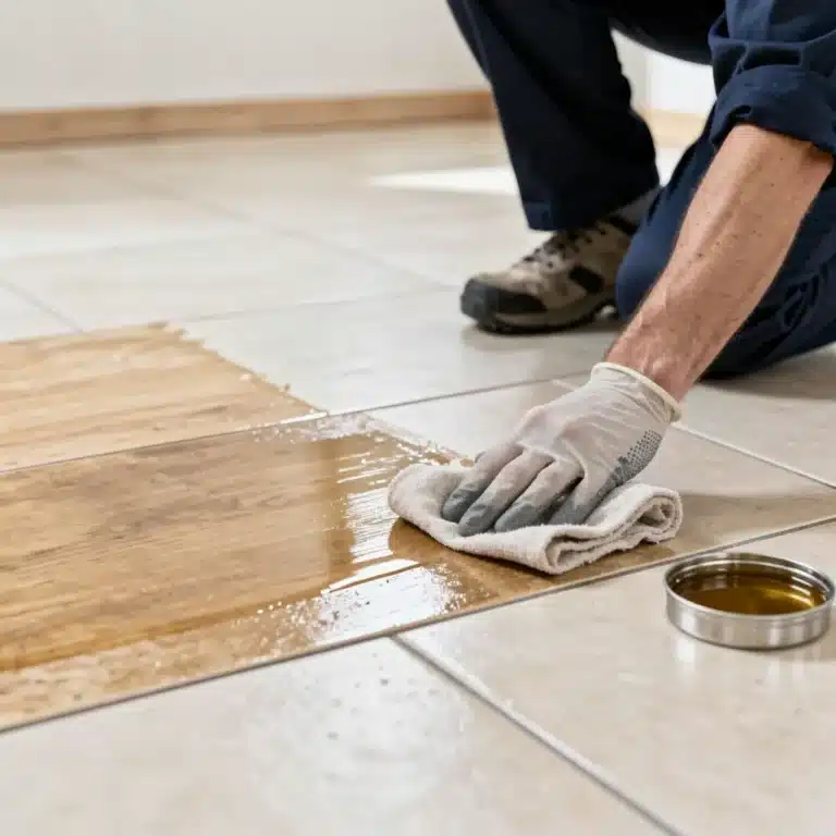 carrelage huile de lin