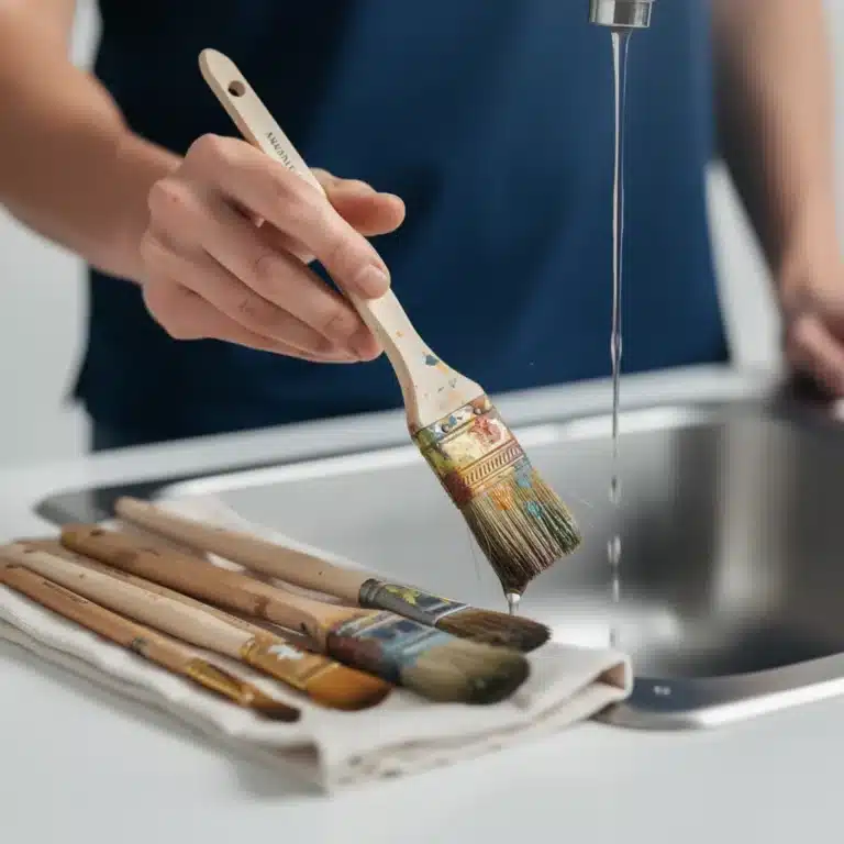 nettoyage des pinceaux peinture