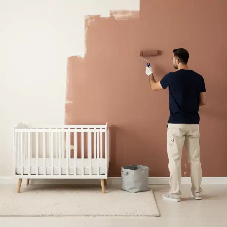 peinture terracotta chambre bebe