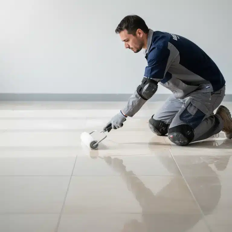 resine pour carrelage au sol